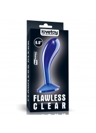 Синяя анальная втулка Flawless Clear Prostate Plug 6.0 - 15 см. - Lovetoy - в Липецке купить с доставкой