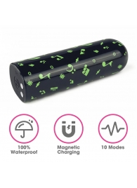 Мини-вибратор Rechargeable Glow-in-the-dark Music Massager - 8,5 см. - Lovetoy