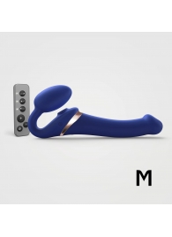 Синий безремневой страпон Multi Orgasm Size M с клиторальной стимуляцией - Strap-on-me - купить с доставкой в Липецке