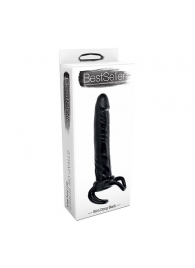 Чёрная насадка-фаллос для двойного проникновения INFLATABLE DILDO SLIM DONG  - 13,5 см. - Toyz4lovers - в Липецке купить с доставкой