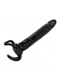 Чёрная насадка-фаллос для двойного проникновения INFLATABLE DILDO SLIM DONG  - 13,5 см. - Toyz4lovers - в Липецке купить с доставкой