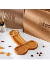 Деревянное блюдо для подачи в форме члена (32,5 х 20 х 1,7 см) - Сима-Ленд - купить с доставкой в Липецке