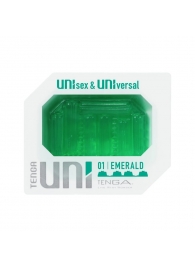 Зеленый мастурбатор-стимулятор Tenga Uni Emerald - Tenga - в Липецке купить с доставкой