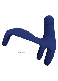 Синяя вибронасадка на пенис Vibrating Penis Sling - Baile - в Липецке купить с доставкой