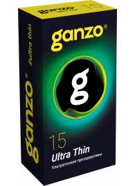 Прозрачные ультратонкие презервативы Ganzo Ultra thin - 15 шт. - Ganzo - купить с доставкой в Липецке