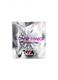 Прозрачное гелевое эрекционное кольцо с шипиками - Toyfa Basic - в Липецке купить с доставкой