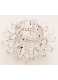 Прозрачное гелевое эрекционное кольцо с шипиками - Toyfa Basic - в Липецке купить с доставкой