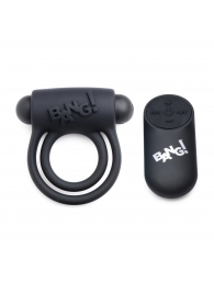 Черное эрекционное виброкольцо 28X Remote Control Vibrating Cock Ring   Bullet - XR Brands - в Липецке купить с доставкой