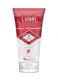 Интимный гель-смазка на водной основе Lubrimax Magic Strawberry - 75 мл. - ИнтелБИО - купить с доставкой в Липецке