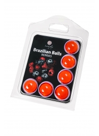 Набор из 6 шариков с массажным маслом Brazilian Balls с ароматом ягод - Secret Play - купить с доставкой в Липецке