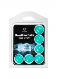 Набор из 6 шариков с массажным маслом Brazilian Balls с охлаждающим эффектом - Secret Play - купить с доставкой в Липецке