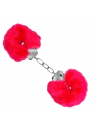 Красные меховые наручники Love с ключиками - Baile - купить с доставкой в Липецке