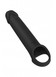 Черная насадка-удлинитель с вибрацией Vibrating Extender With Remote - Dream Toys - в Липецке купить с доставкой