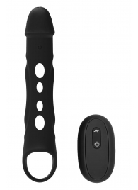 Черная насадка-удлинитель Vibrating Extender With Remote с вибрацией - Dream Toys - в Липецке купить с доставкой
