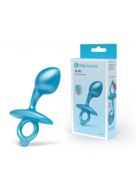 Голубая анальная пробка для массажа простаты Bulb Silicone Prostate Plug - 10,7 см. - b-Vibe - в Липецке купить с доставкой