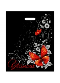 Черный пакет Glamour с вырубной ручкой (38х47 см) - Сима-Ленд - купить с доставкой в Липецке