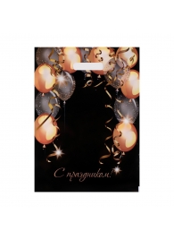 Пакет с вырубной ручкой и принтом в виде шариков (30х40 см) - Сима-Ленд - купить с доставкой в Липецке