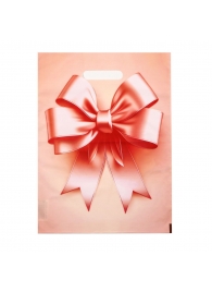 Пакет с принтом в виде банта с вырубной ручкой (30х40 см) - Сима-Ленд - купить с доставкой в Липецке