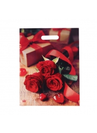 Пакет с принтом в виде роз (31х40 см) - Сима-Ленд - купить с доставкой в Липецке