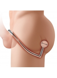 Кольцо на пенис с анальным стимулятором Stainless Steel Anal Hook   Cock Ring - BlueLine - в Липецке купить с доставкой