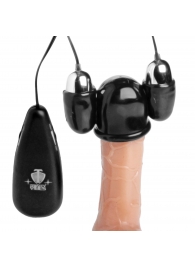 Черная стимулирующая насадка для головки полового члена Multi Speed Vibrating Penis Head Teaser - XR Brands - в Липецке купить с доставкой