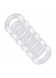 Комплект из 6 прозрачных эрекционных колец Ring Master Custom Ball Stretcher Kit - XR Brands - в Липецке купить с доставкой