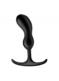 Черный массажер простаты с утяжелителями Premium Silicone Weighted Prostate Plug Medium - 16,3 см. - XR Brands - в Липецке купить с доставкой