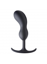 Черный массажер простаты с утяжелителями Premium Silicone Weighted Prostate Plug Large - 18,8 см. - XR Brands - в Липецке купить с доставкой