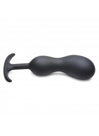 Черный массажер простаты с утяжелителями Premium Silicone Weighted Prostate Plug XL - 20,8 см. - XR Brands - в Липецке купить с доставкой