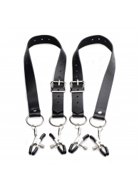 Ремни с зажимами для половых губ Spread Labia Spreader Straps with Clamps - XR Brands - купить с доставкой в Липецке