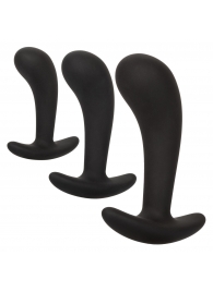 Набор из 3 черных стимуляторов простаты Silicone Prostate Kit - California Exotic Novelties - в Липецке купить с доставкой