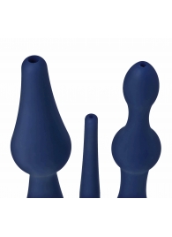 Набор из 3 универсальных насадок для анального душа Universal 3 Piece Silicone Enema Attachment Set - XR Brands - купить с доставкой в Липецке