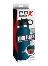 Смуглый мастурбатор-вагина в синей колбе F*ck Flask - Pipedream - в Липецке купить с доставкой