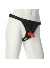 Трусики со штырьком для фиксации насадок Ultra Harness with Plug - Doc Johnson - купить с доставкой в Липецке