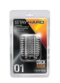 Прозрачная насадка с шипами STAY HARD COCK SLEEVE 01 CLEAR - Blush Novelties - в Липецке купить с доставкой