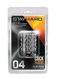 Прозрачная насадка с бороздками STAY HARD COCK SLEEVE 04 CLEAR - Blush Novelties - в Липецке купить с доставкой