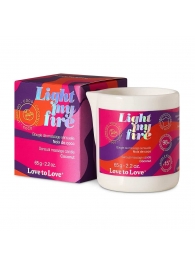 Массажная свеча Light My Fire Coconut с ароматом кокоса - 65 гр. - Love to Love - купить с доставкой в Липецке