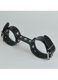 Черные кожаные наручники-фиксатор - Sitabella - купить с доставкой в Липецке