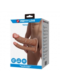 Реалистичная полая насадка на член для двойного проникновения Yairon - 17,5 см. - Baile - купить с доставкой в Липецке