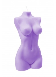 Фиолетовая интерьерная свеча в форме женского торса - 850 гр. - Pecado - купить с доставкой в Липецке