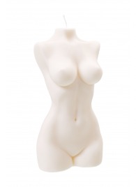 Белая интерьерная свеча в форме женского торса - 850 гр. - Pecado - купить с доставкой в Липецке