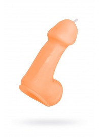 Оранжевая свеча в форме пениса - 47 гр. - Pecado - купить с доставкой в Липецке