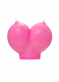 Розовая свеча «Сиськи» - 150 гр. - Pecado - купить с доставкой в Липецке