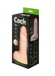 Телесный фаллоудлинитель с мошонкой Cock Next - 19 см. - LOVETOY (А-Полимер) - в Липецке купить с доставкой
