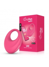 Розовое интерактивное эрекционное виброкольцо Leo - Easy toys - в Липецке купить с доставкой