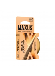 Точечные презервативы MAXUS 2000 Amazing Dots с железным кейсом - 3 шт. - Maxus - купить с доставкой в Липецке