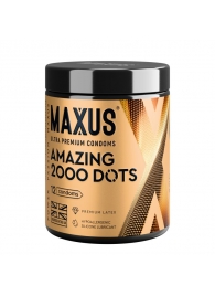 Точечные презервативы MAXUS 2000 Amazing Dots с железным кейсом - 12 шт. - Maxus - купить с доставкой в Липецке