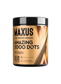 Точечные презервативы MAXUS 2000 Amazing Dots с железным кейсом - 15 шт. - Maxus - купить с доставкой в Липецке