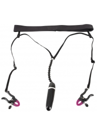 Женские вибростринги с зажимами для половых губ Spreader String with Vibrator - Orion - купить с доставкой в Липецке Женские вибростринги с зажимами для половых губ Spreader String with Vibrator - Orion - купить с доставкой в Липецке