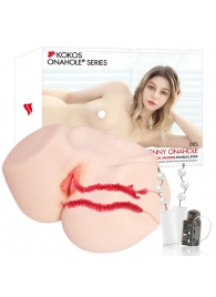 Мастурбатор-полуторс с двойным слоем материала и вибрацией Jenny Onahole Real Vagina - KOKOS - в Липецке купить с доставкой Мастурбатор-полуторс с двойным слоем материала и вибрацией Jenny Onahole Real Vagina - KOKOS - в Липецке купить с доставкой